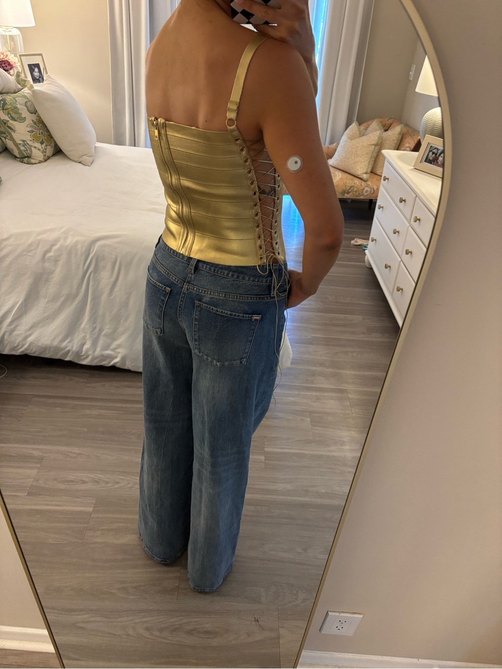 ✨ Jaded London Idol Metallic Bandage Corset Top - Gold ✨ - Picture 3 of 8